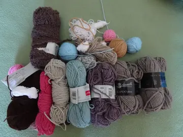 Reste de pelotes de laine