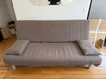 Canapé lit avec vrai matelas confortable et solide + rangements