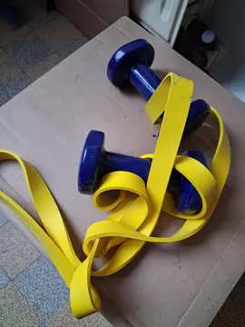 haltères + élastique
