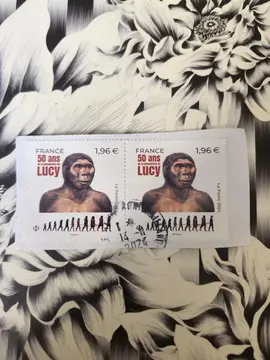 Timbres oblitérés 50 ans de la découverte de Lucy