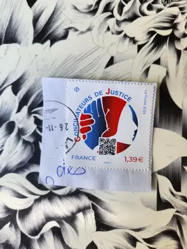 Timbre oblitéré Conciliateurs de Justice ⚖️