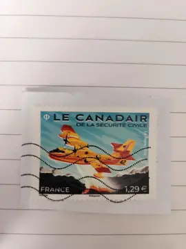 Timbre oblitéré Le Canadair de la sécurité civile
