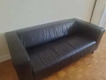 canapé cuir noire