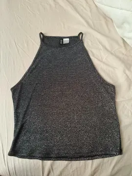 débardeur gris métallique