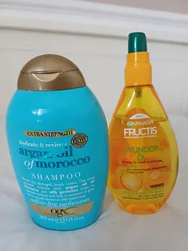 shampooing + huile cheveux