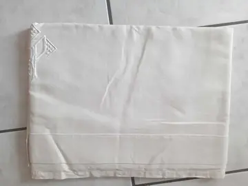 Drap en lin beige 2,08 x 3,04m