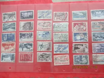 30 timbres oblitérés France - Années 50 (2)