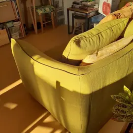 CANAPE 3 PLACES COULEUR PISTACHE EN TISSU