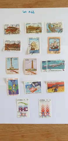 Lot A42 - Timbres de Cuba