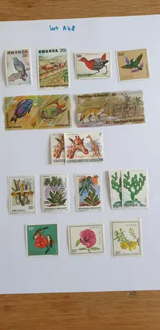 Lot A48 - Timbres du Rwanda et du Burundi