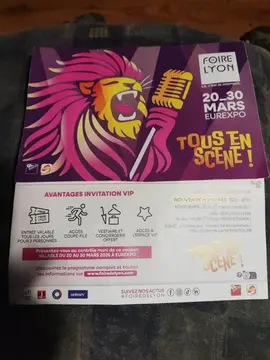 pass VIP pour 2 personnes FOIRE DE LYON