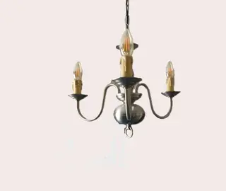 Lustre 3 branches laiton