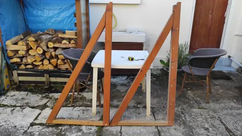 Paire d'équerres de charpentier