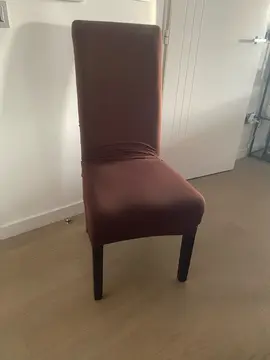 Lot de 4 chaises de salle à manger + housses