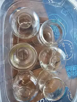 6 ventouses en verre