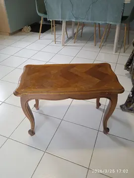 table basse ancienne en marqueterie