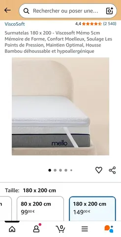 sur matelas 180×200