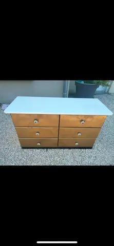 commode grand rangement six tiroirs