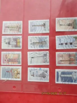 12 timbres oblitérés France - Phares - 2019