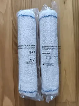 lot de 2 bandes de crêpe en coton 4mx20cm