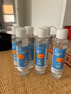 Lot de flacons gel hydroalcoolique