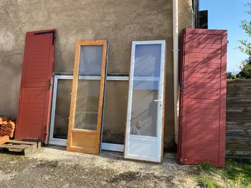 baie vitrée alu bois