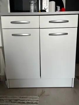 meuble cuisine blanc et gris