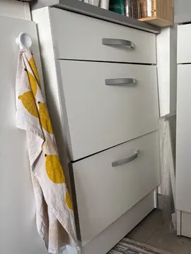 meuble cuisine blanc et gris