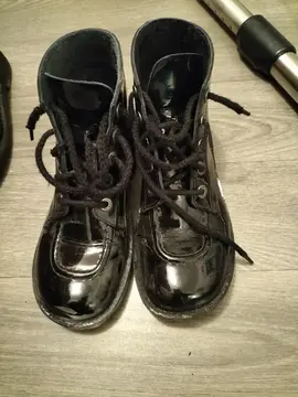 kickers noir vernis femme