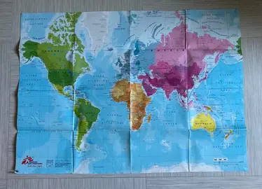 Affiche carte du monde