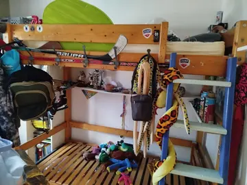 Lit mezzanine+lit 1 personne