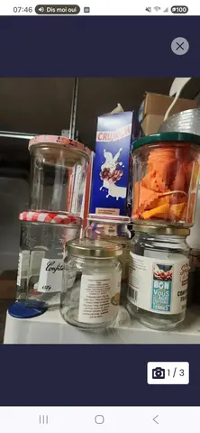 lot de pots à confiture