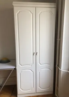 Placard penderie étagères blanc