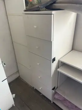 meuble blanc 5 tiroirs