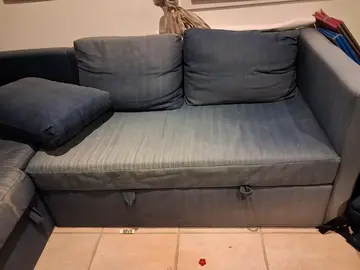 Canapé d'angle convertible + coffre de staockage