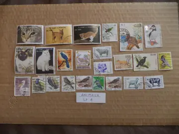Timbres thématique Animaux. Lot 1