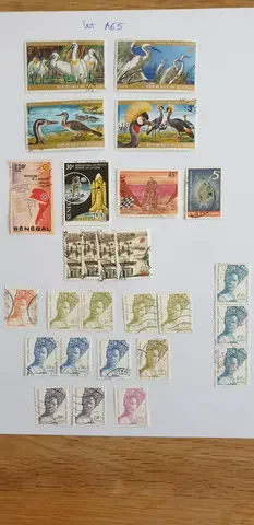 Lot A65 Timbres du Sénégal