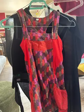 Petite robe rouge d'été 8 ans