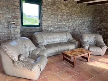 canapé 3 places et 2 fauteuils