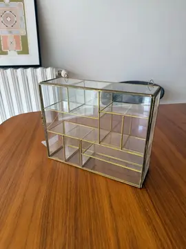 boîte à bijoux en verre dorée