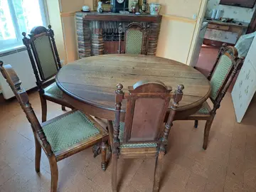 table +5 chaises