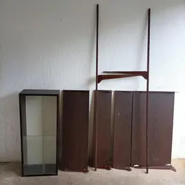 Etagères vitrine bureau éléments avec support