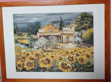 cadre avec peinture fait main