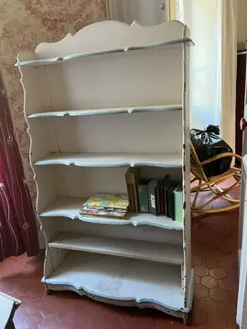 Étagère en bois blanche à repeindre