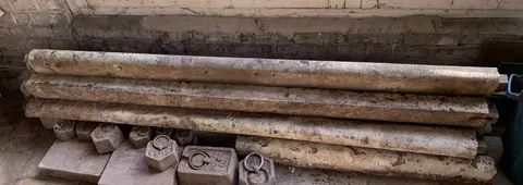 lot de 10 barres de clôture en béton