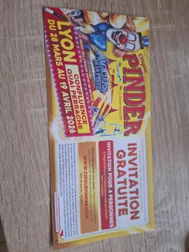 entrées gratuites cirque pinder