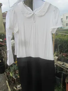 robe noire et blanche doublée