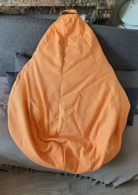 Pouf poire orange (à rembourrer)