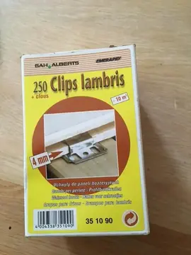 clips pour lambris
