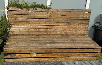 Banquette en palettes